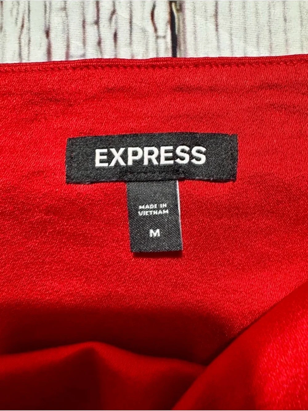 Express Red Satin Crop Camisole Bralette - Picture 6 of 7